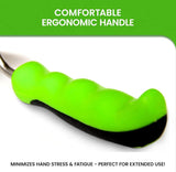 Garden Guru Stainless Steel Hand Rake Soil Tiller with Ergonomic Handle, Great for Gardening, Cultivating, Loosening Soil & Spreading Mulch, Raking Flower Beds
