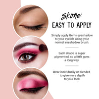Cosmetics Gems Eye Shadow, Highly Pigmented, Longwear Eye Makeup, Single Eyeshadow with Pro Shimmery Finish - Ultra-Blendable, Slightly Shimmer Shades - Pinkeyeshadow - Strawberries