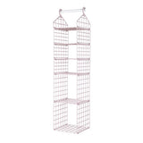 Foldable Hanging Closet Organisers Pajamas Coats Sweaters Sturdy Durable Towels Layered Storage Basket , 2/3/4/5 Tier