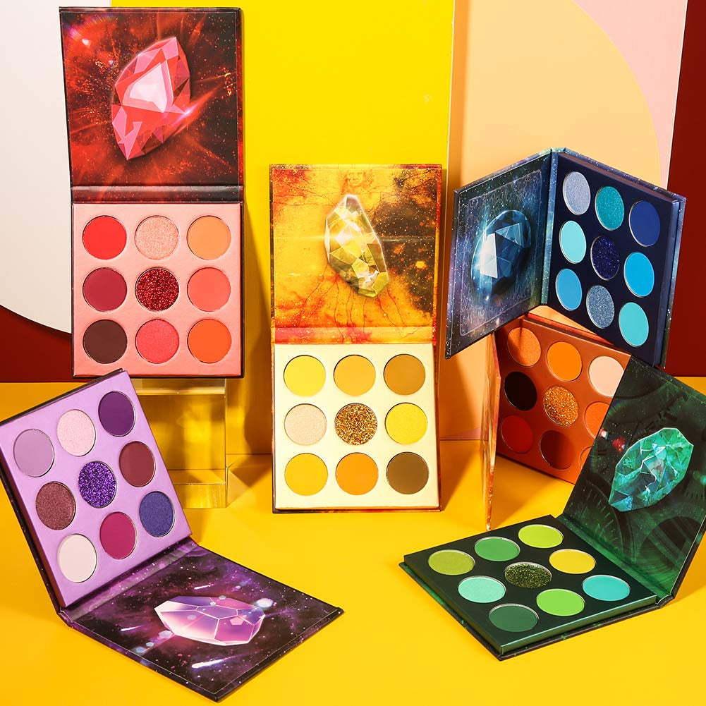 Eyeshadow Palette 54Colors Gemstone Eye Shadow Palette Highly Pigmented Mattes Glitter Shimmers Smokey Cream Powder Blendable Long Lasting Waterproof Colorful Professional Makeup Palette
