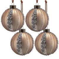 4PCS Set Christmas Glass Ball Ornaments Holiday Tree Hanging Decorations Party Decor Supplies FBA Shipment