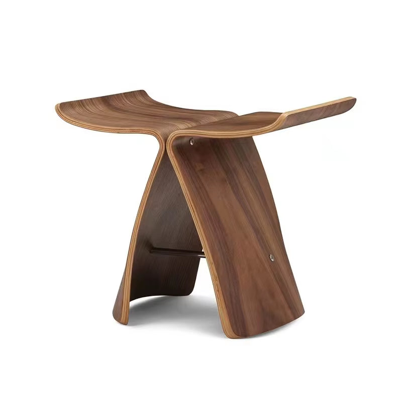 Butterfly Stool Shopping Mall Low Bentwood Stool Ottoman Good Selling Small Butterfly Stool Curved Wooden Stool