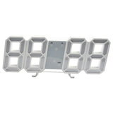 LED Wall Clock 23.5*9.3*1.8Cm Oversize 3D Modern Digital 24/12 Hour Display Timer Alarm Home USB Brightness Adjustable