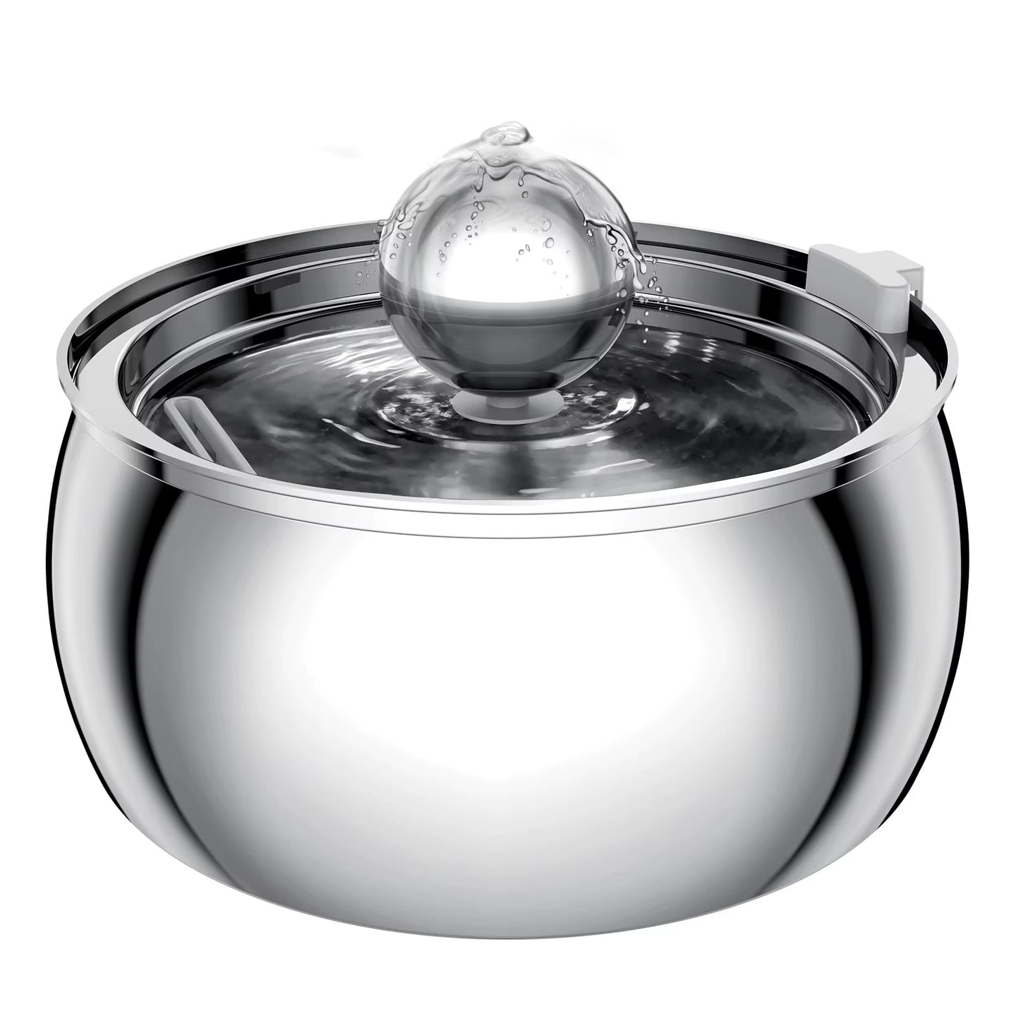 304 Stainless Steel Pet Water Fountain 4L/135 Oz with Faucet Silent Filter Automatic Dog Water Fountain Live Water Circulation