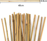 20PC 1.33'/16 Inch Natural Plant Stakes Garden Stakes Bamboo Sticks for Outdoor and Indoor, Potted Tomato Plant Support