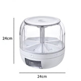 6KG Rotatable 360 Degree Rice Dispenser Sealed Dry Grain Bucket Dispenser Moisture-Proof Kitchen Food Container Storage Box